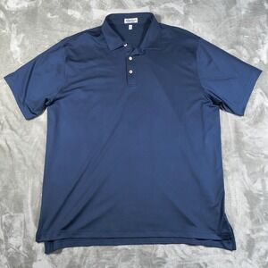 Peter Millar Polo Shirt Mens XL Blue Summer Comfort Golf Stretch Performance